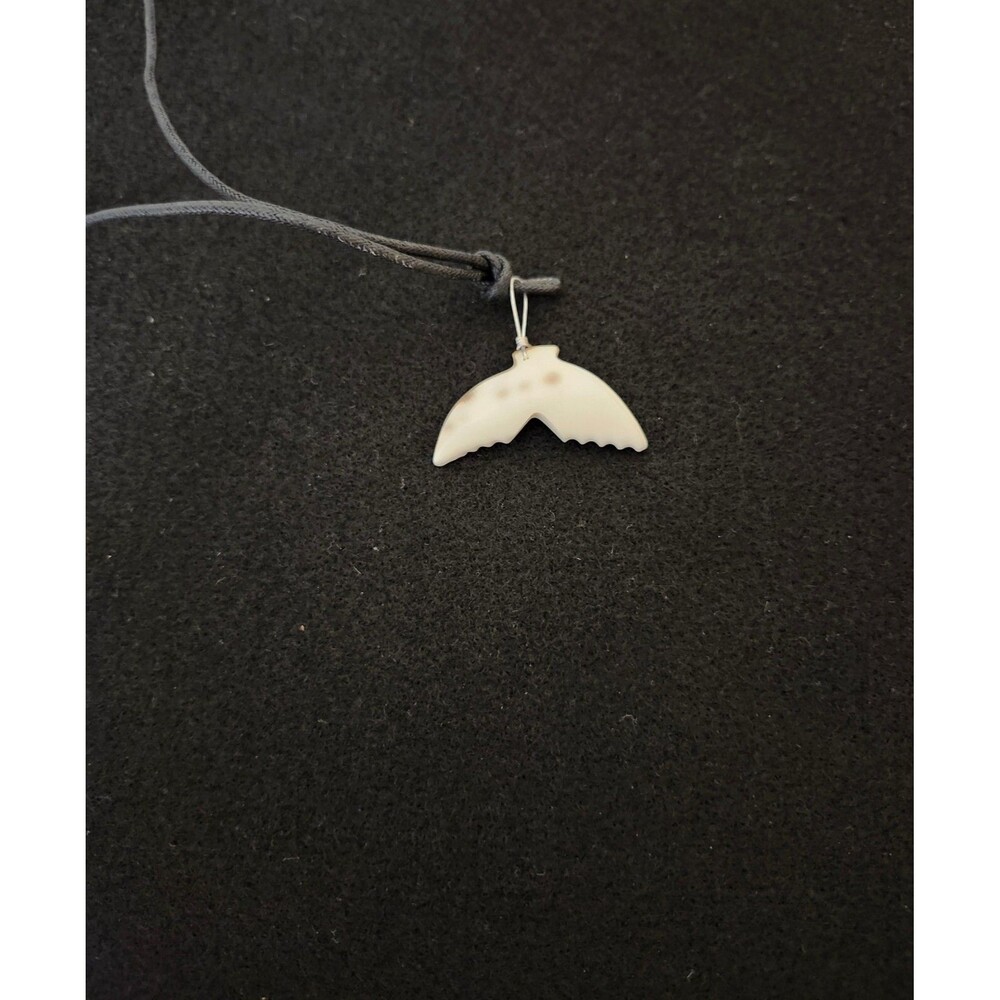 Handmade Necklace Carved From Shell Adjustable Tail Fin Shape